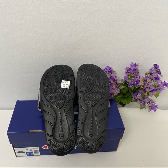 Champion Slide Sandals,Black Unisex,NWT - Picture 3 of 6